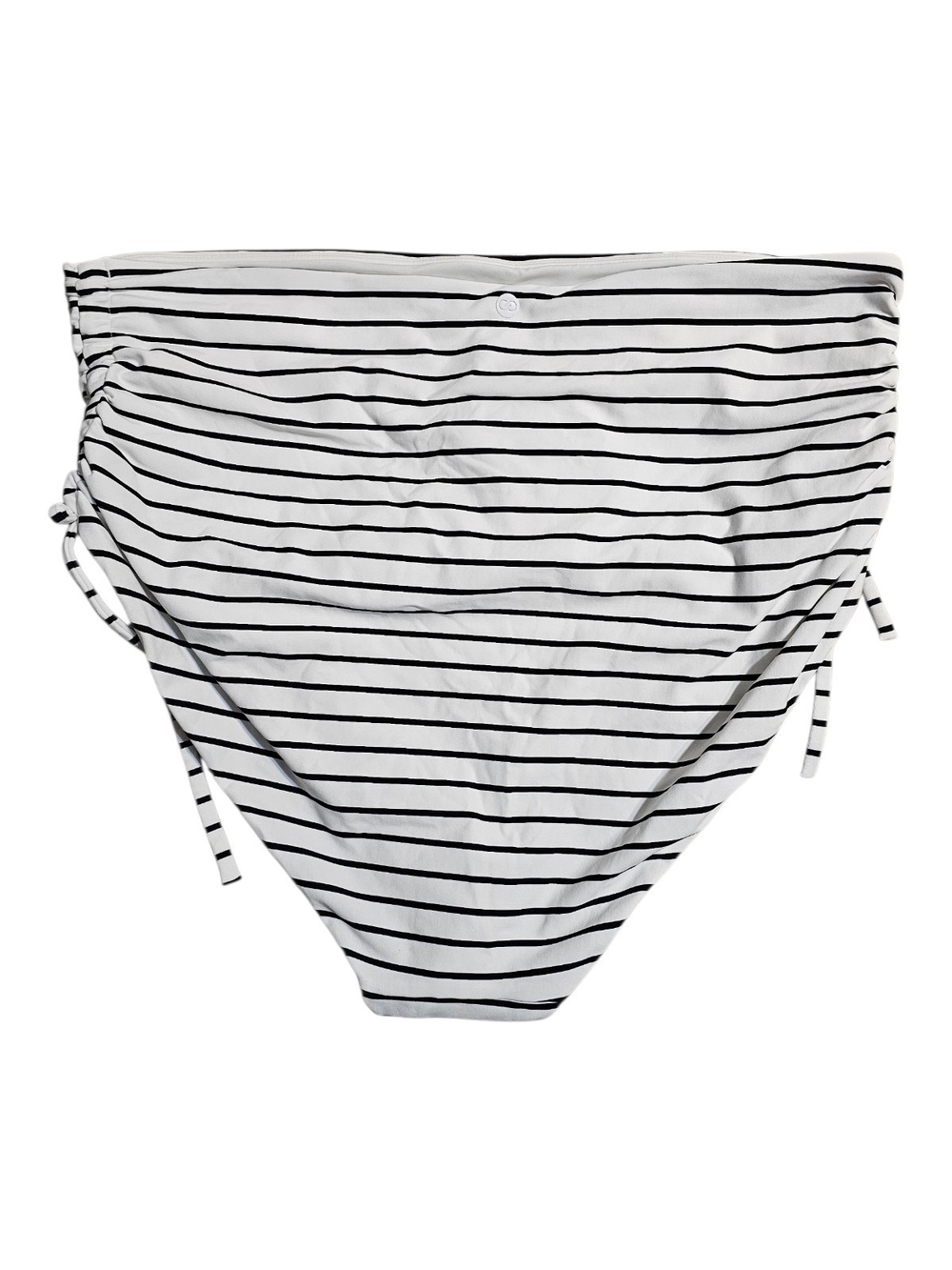 Calia Striped High-Rise Women’s Swim Bottoms — White/Black